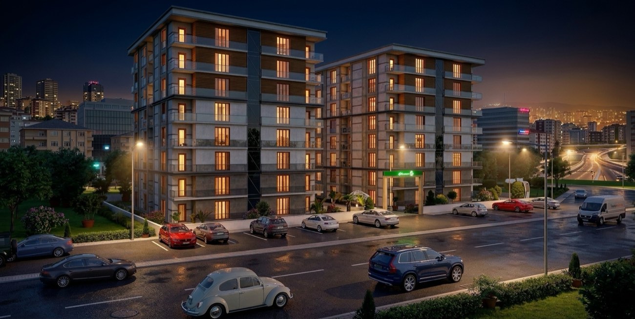 Kemerkent Sitesi gece görünümü